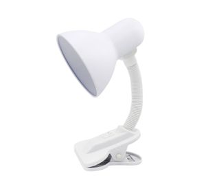 Lámpara escritorio Flexible con pinza blanco E27 1L