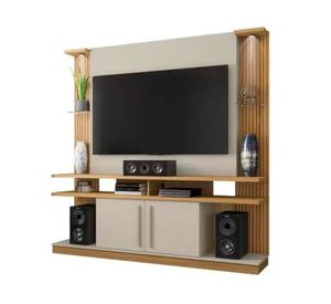 Centro entretenimiento TV 60'' York blanco invierno/canela