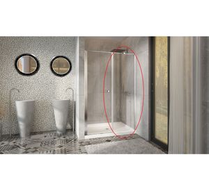 Mampara fija 90x190 cm Easy Clean cromo Duschy.