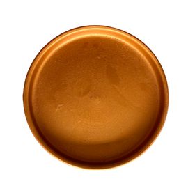 Macetero cilindro crema con plato dorado M 15x15 cm