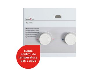 Calefont ionizado tiro natural 8 litros gas licuado Master Splendid