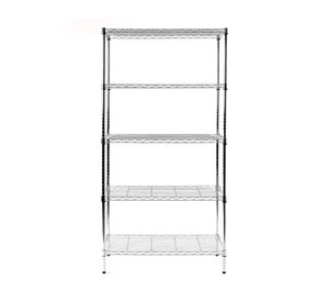 Estante acero cromado 5 repisas 45x90x180 cm