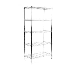 Estante acero cromado 5 repisas 45x90x180 cm