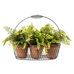 Plantas artificiales en canasto 31 cm