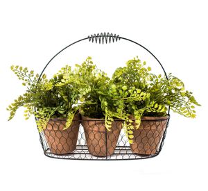 Plantas artificiales en canasto 31 cm