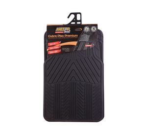 Cubre piso automóvil negro 4 piezas
