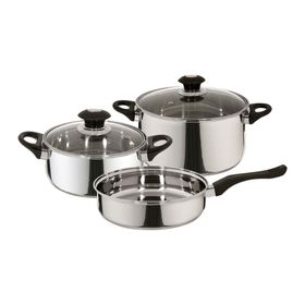 Batería acero 5 piezas Corazza silver Fantuzzi