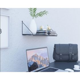 Repisa Angolo simple negro opaco