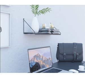 Repisa Angolo simple negro opaco