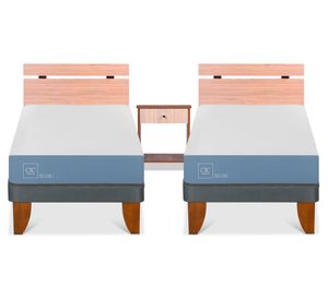 Dúplex cama europea 1 plaza x 190 cm Excellence + set Olmo Cic