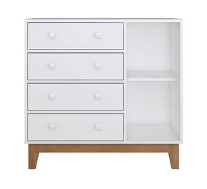 Cómoda 4 cajones 1 puerta harmony blanco Kidscool