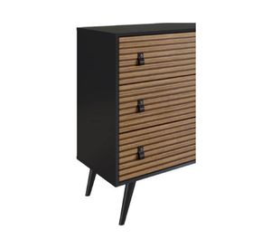 Cómoda 6 cajones Amber negro/brise Be Design