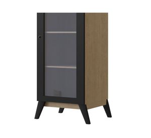 Vitrina 1 puerta Amber café/negro Be Design