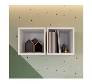 Repisa cuadrada Honey blanco Be Design