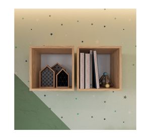 Repisa cuadrada Honey café / blanco Be Design