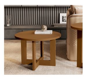 Mesa de centro redonda Be caramelo