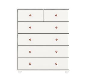 Cómoda 6 cajones Vittoria blanco 110x90x41 cm