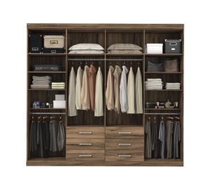 Clóset 8 puertas 6 cajones Master 8.6 café Altavision