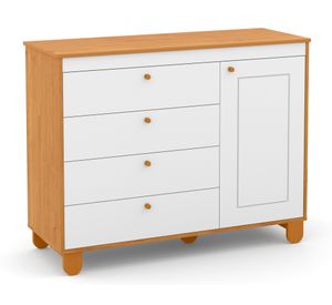 Cómoda 1 puerta 4 cajones Zupi café