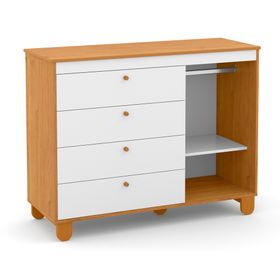 Cómoda 1 puerta 4 cajones Zupi café