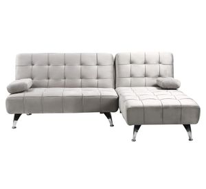 Futón esquinero 3 cuerpos Málaga gris