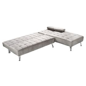 Futón esquinero 3 cuerpos Málaga gris