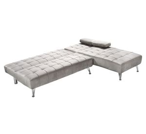 Futón esquinero 3 cuerpos Málaga gris