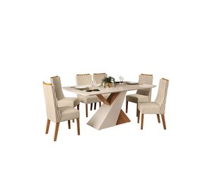 Comedor 6 sillas Vega blanco