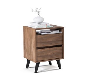 Velador 2 cajones Atacama café