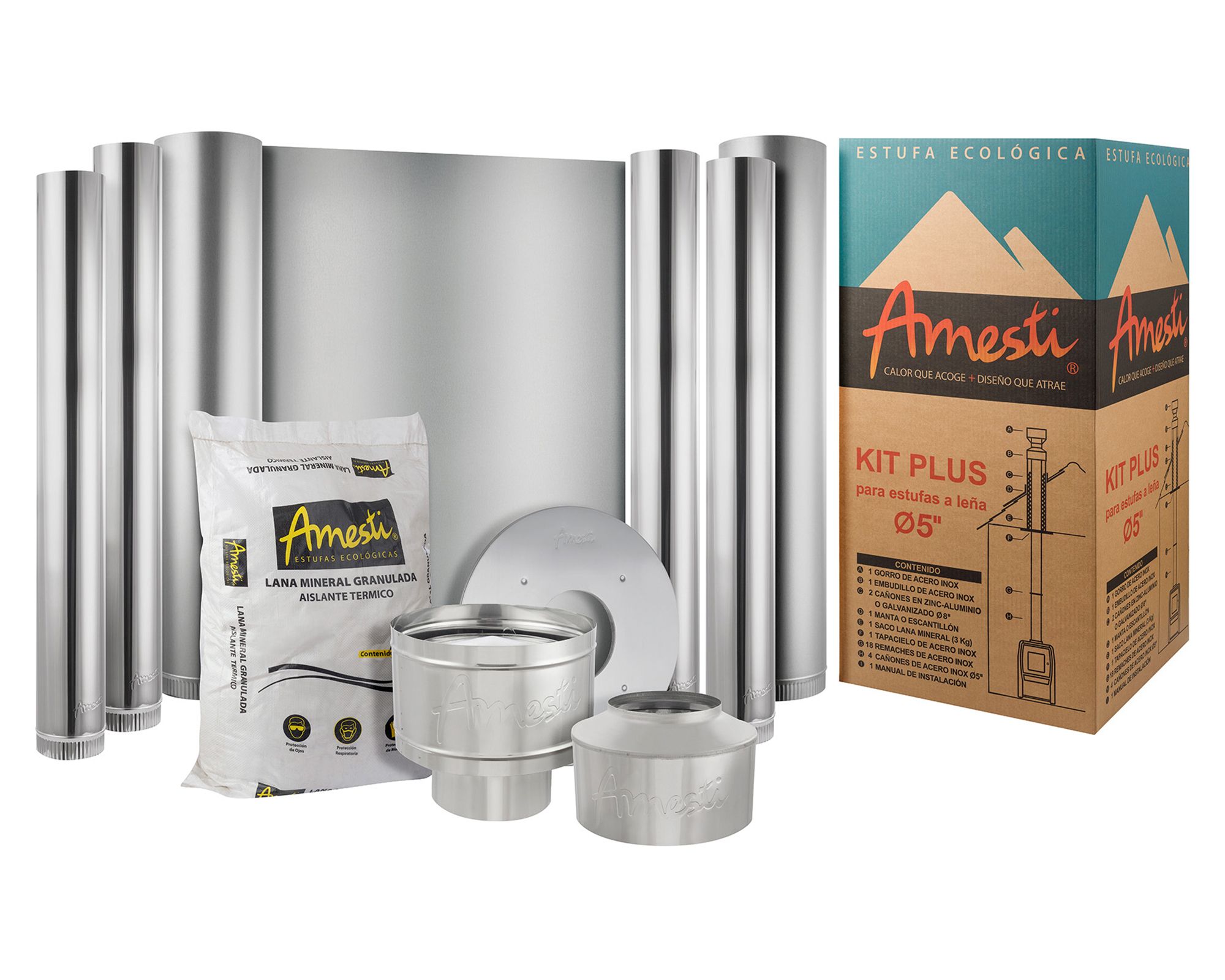 Amesti Kit de instalacion leña Plus 5''