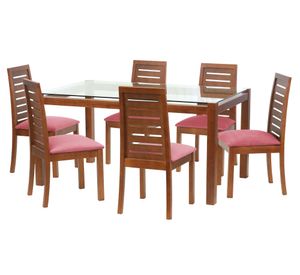 Comedor 6 sillas Barcelona rosado Latam Home