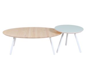 Mesa de centro Aula natural/blanco