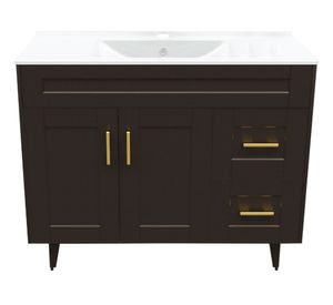 Mueble vanitorio 100 cm BM-Deluxe-100SKC+P-1 café Domsa