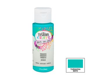 Pintura acrílica 59 ml turquesa mate Testors Craft.