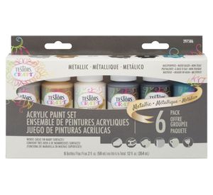 Pintura acrílica 59 ml metálico 6 unidades Testors Craft.