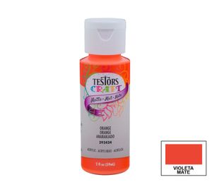 Pintura acrílica 59 ml naranjo mate Testors Craft.