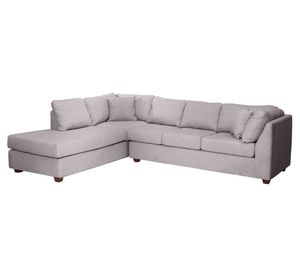 Sofá seccional izquierdo 5 cuerpos Padua gris claro