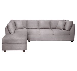 Sofá seccional izquierdo 5 cuerpos Padua gris claro