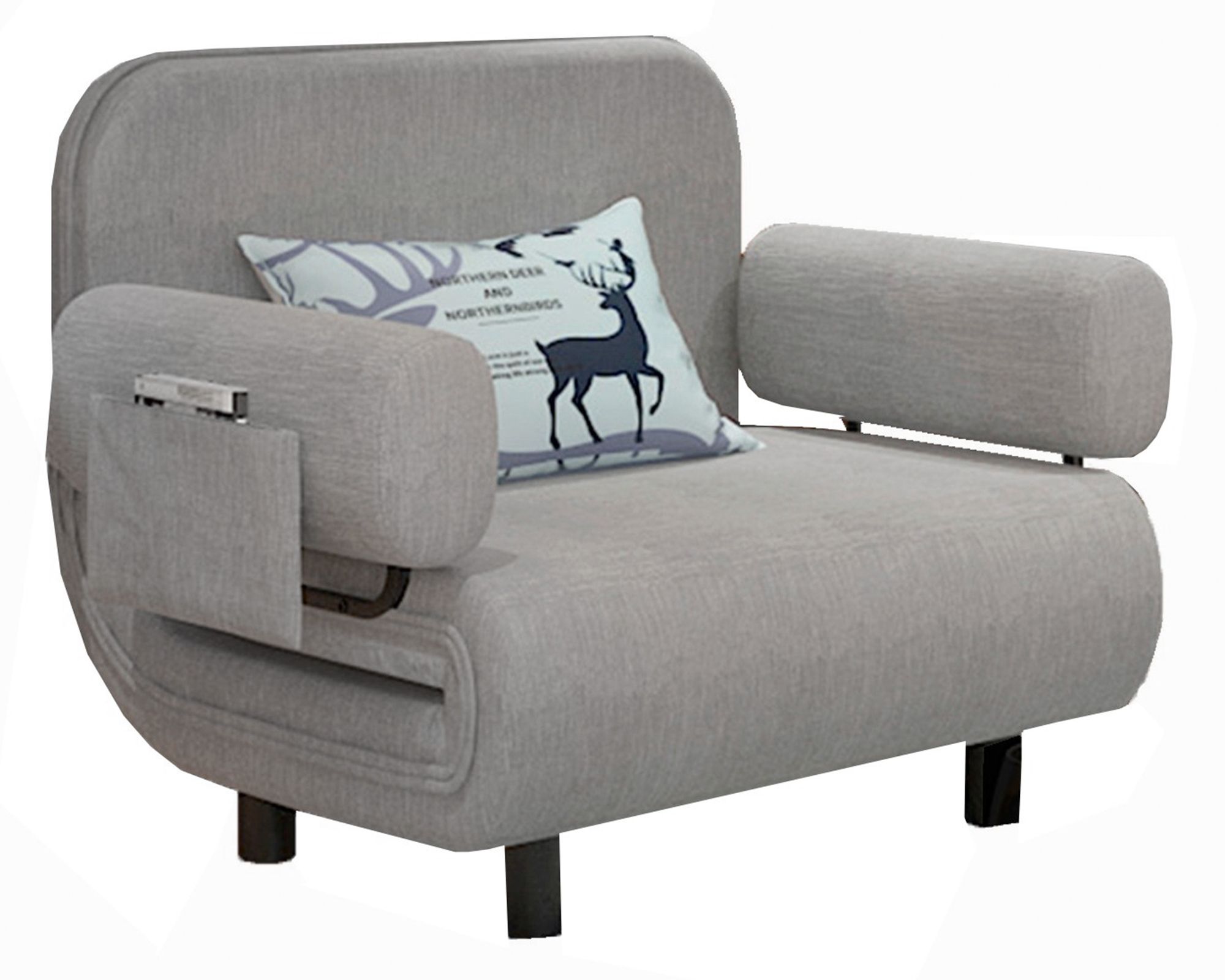 Kidscool Sofá mini cama 82x80x80 cm gris