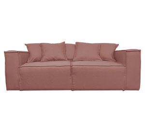 Sofá 3 cuerpos Enco chenille palo rosa