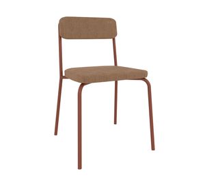 Silla comedor acero Grecia oro envejecido/mocca