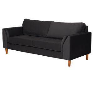 Sofá 3 cuerpos Milan negro