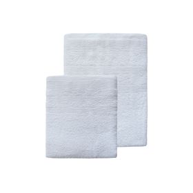 Toalla baño + toalla mano blanco Idetex