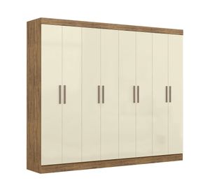 Clóset 8 puertas 4 cajones Paris blanco/café