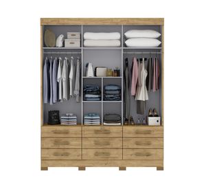 Clóset 3 puertas 9 cajones New Toquio café