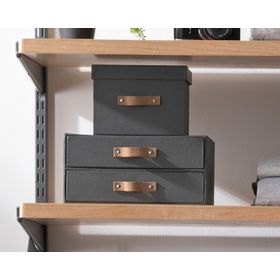 Cajonera rígida asa cuero 15x30x30 cm