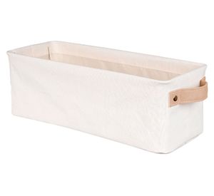 Canasto alargado con asa crudo 13x14x38 cm