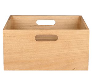 Caja modular con asas bajo natural 15x30x30 cm