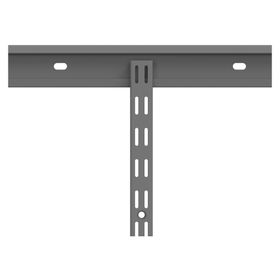 Riel metálico ensamble grafito 210 cm