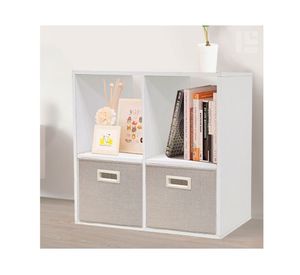 Canasto plegable textil alto 30x30x30 cm